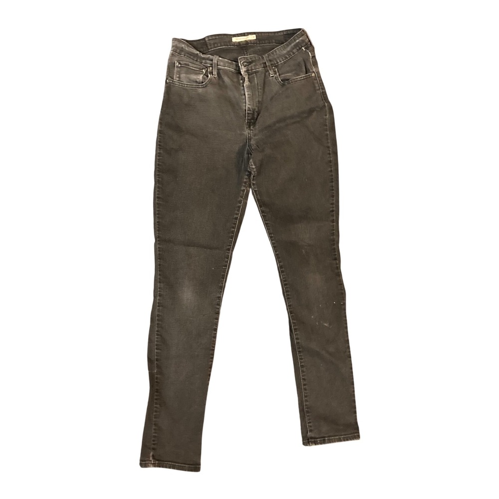 Levis 721 High Rise Skinny Jeans Faded Black Denim 31x30 Womens 18882-0152